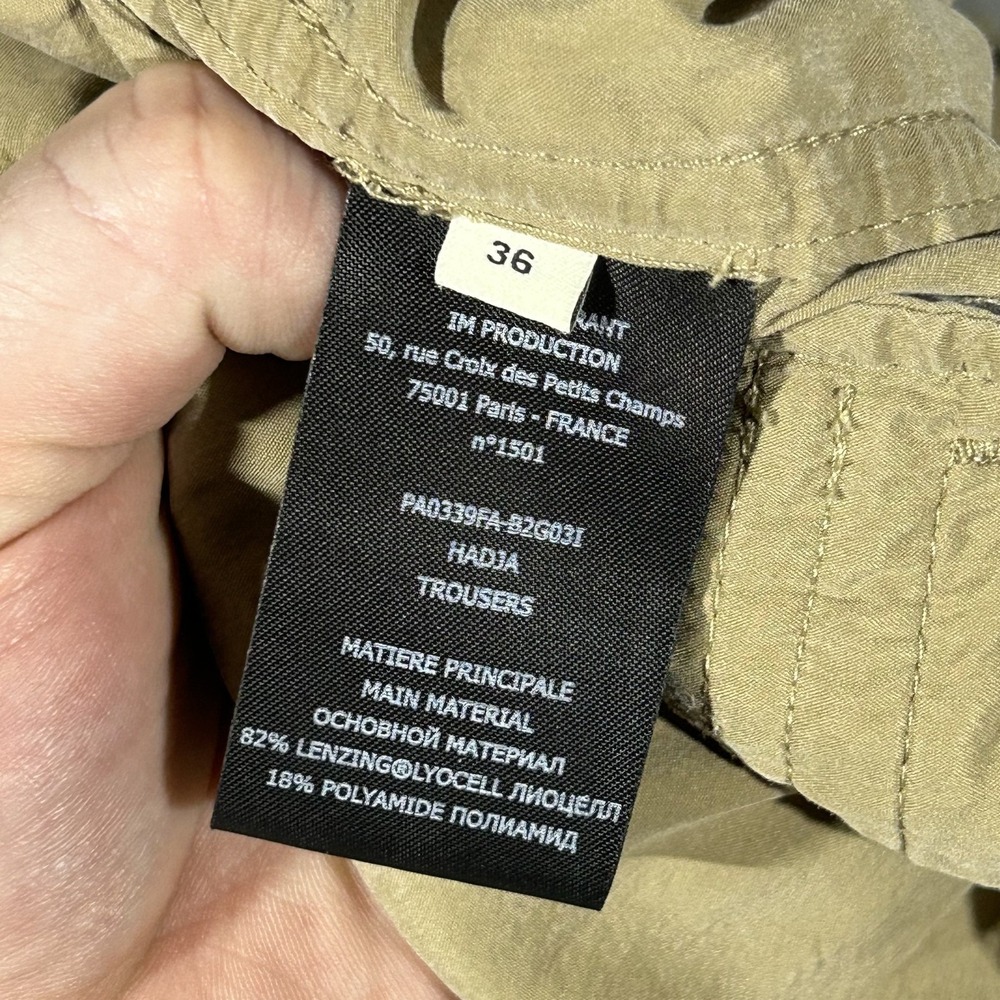 Isabel Marant Hadja Cargo Trousers Women's Medium 36 Beige #3723 - Picture 2 of 9